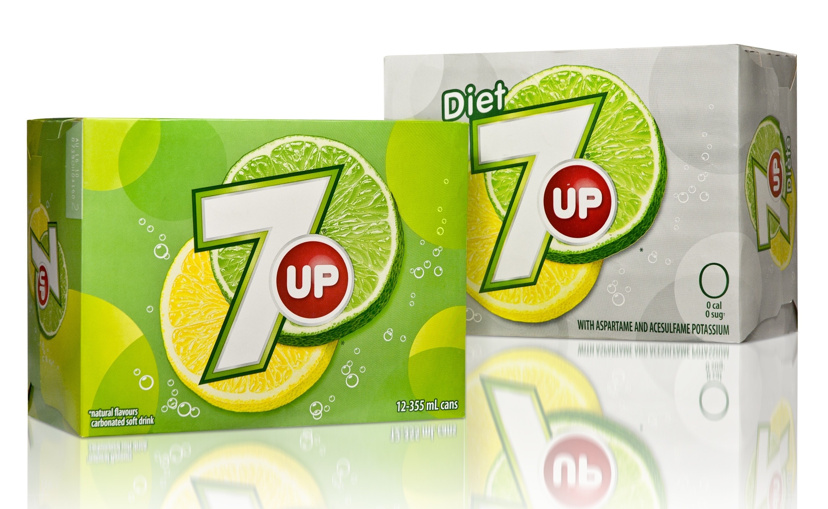 7 Up beverage boxes