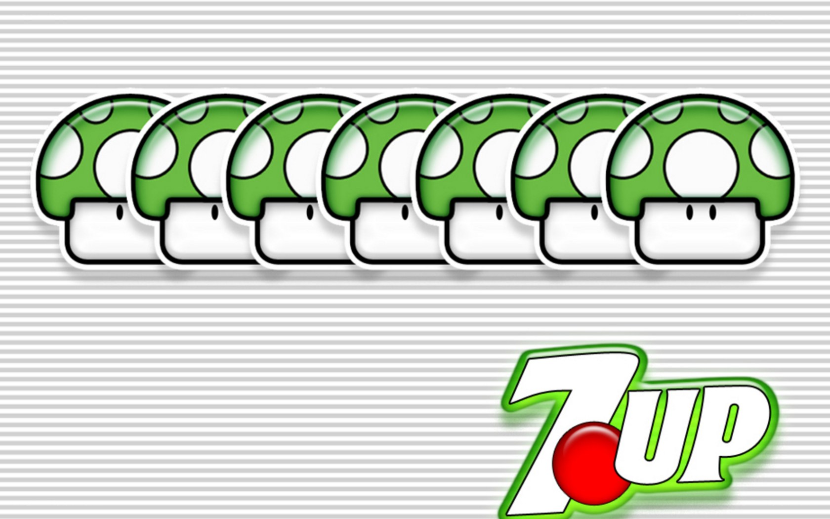 7UP and Mario mushrooms