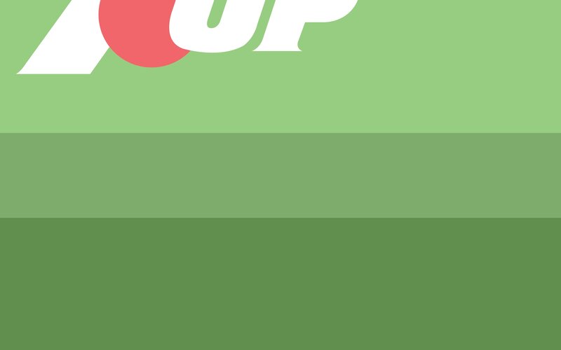 7up logo on green background