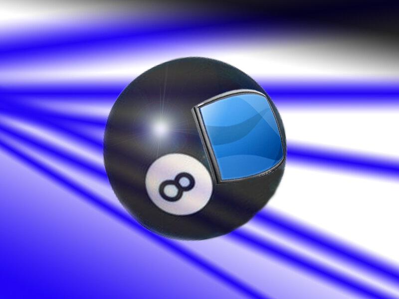 8-ball with digital screen