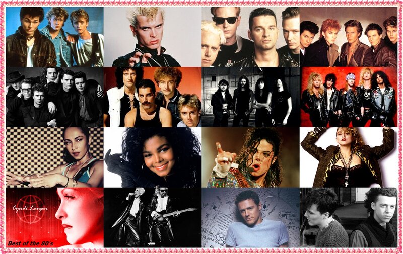 80s Music Artists Collage