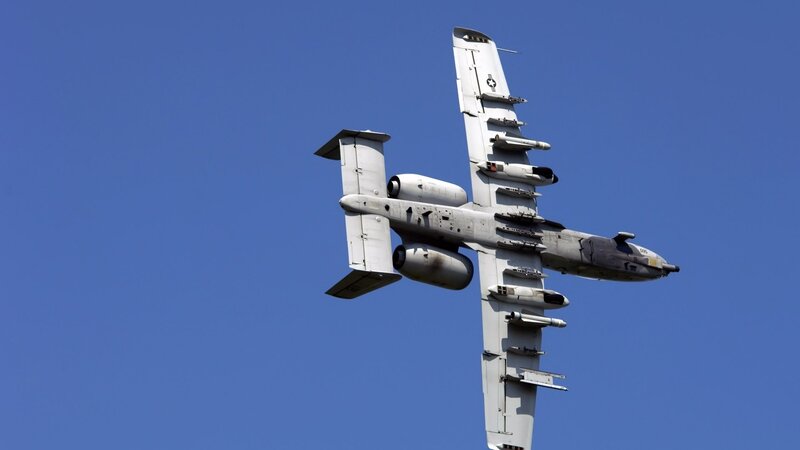 A-10 Thunderbolt II Aircraft — Blue, Clear, Afternoon