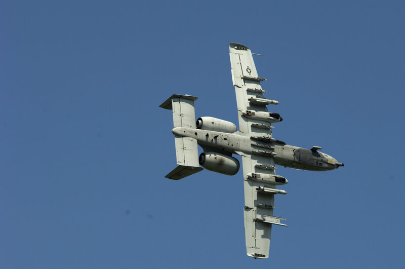 A-10 Thunderbolt II Aircraft — Blue, Dramatic, Afternoon, Photograph, Wings