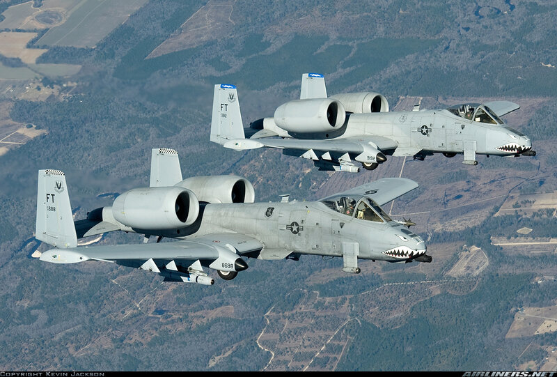 A-10 Thunderbolt II Aircraft — Gray, Aerial, Afternoon