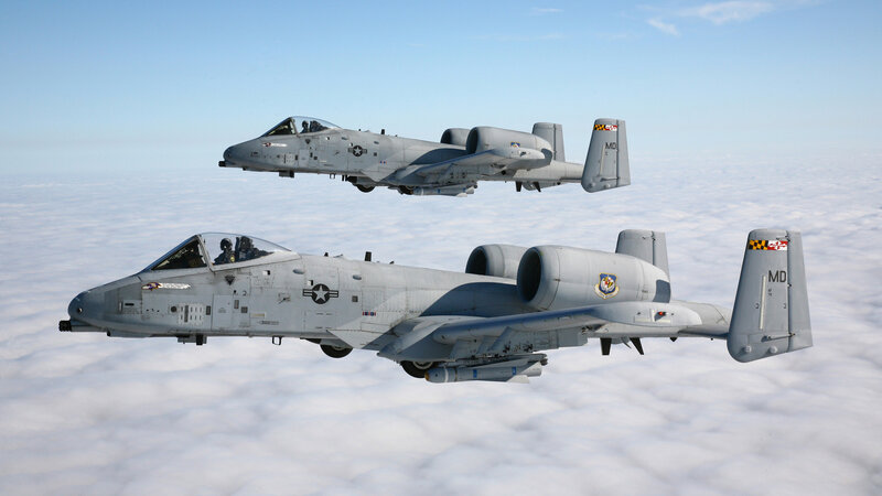 A-10 Thunderbolt II Aircraft — Gray, Calm