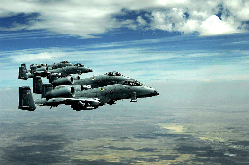A-10 Thunderbolt II Aircraft — Gray, Dramatic, Afternoon, Photograph, Clouds, Sky