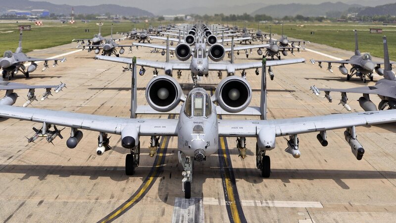 A-10 Thunderbolt II Aircraft — Gray, Dramatic, Afternoon, Photograph, Military Jets