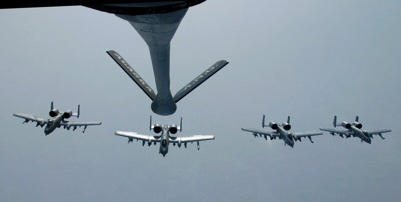 A-10 Thunderbolt II Aircraft — Gray, Dramatic, Photograph, Air Refueling