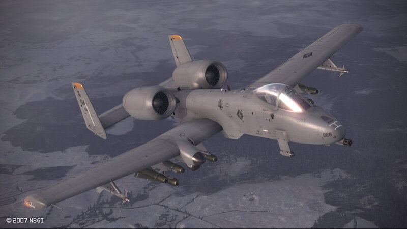 A-10 Thunderbolt II Aircraft — Gray, Dramatic, Winter, 3d Render