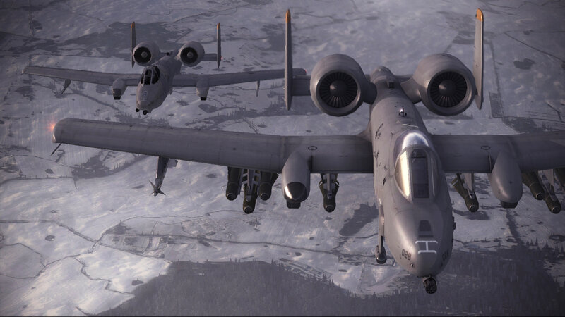 A-10 Thunderbolt II Aircraft — Gray, Dramatic, Winter, 3d Render, Wings
