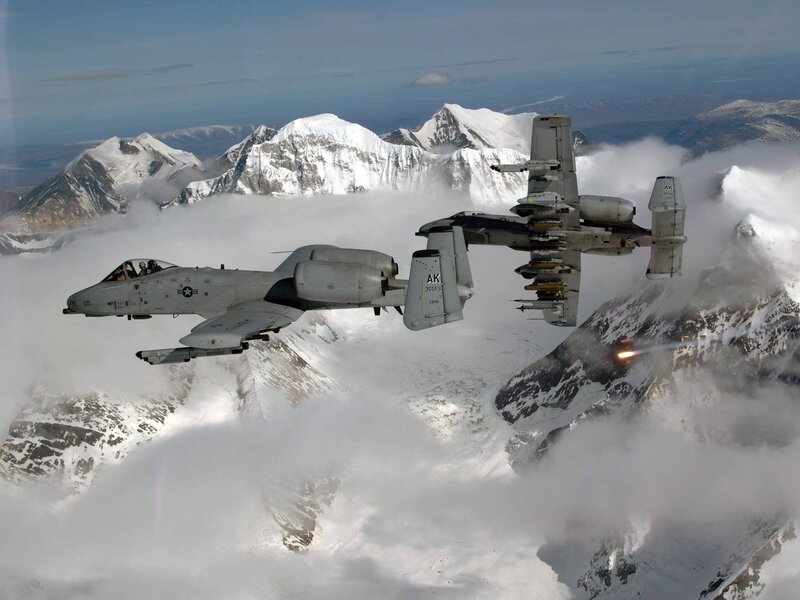 A-10 Thunderbolt II Aircraft — Gray, Dramatic, Winter