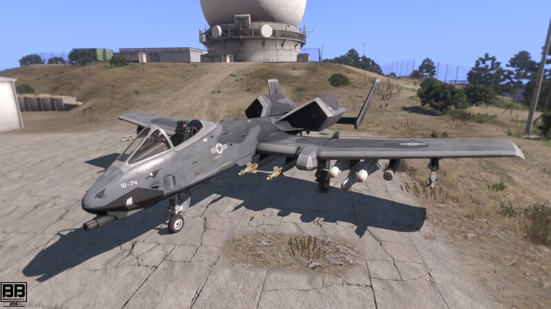 A-10 Thunderbolt II Aircraft — Gray, Neutral, Afternoon, 3d Render