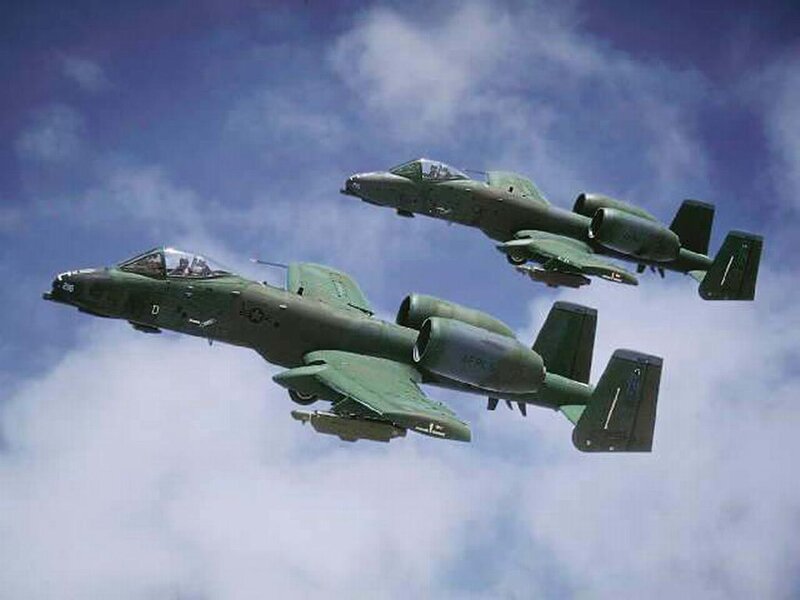 A-10 Thunderbolt II Aircraft — Green, Dramatic