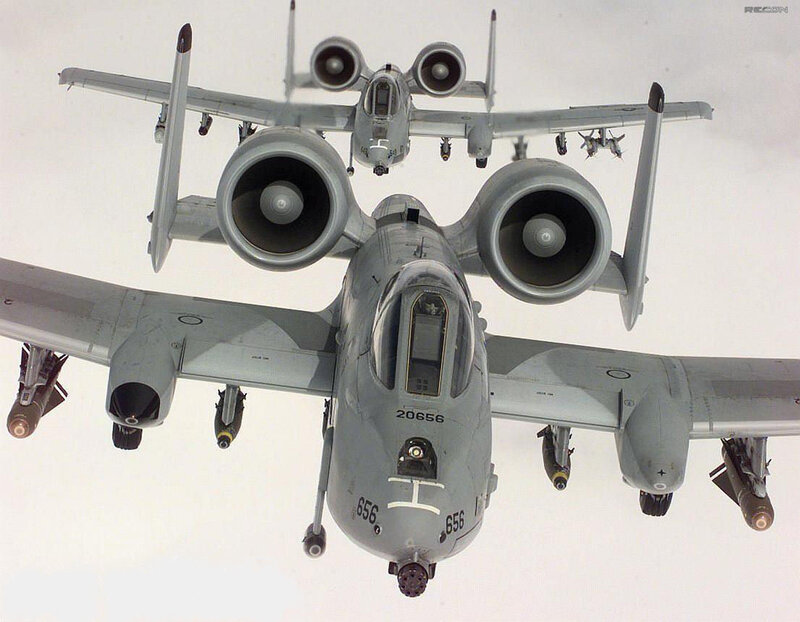 A-10 Thunderbolt II aircraft in flight