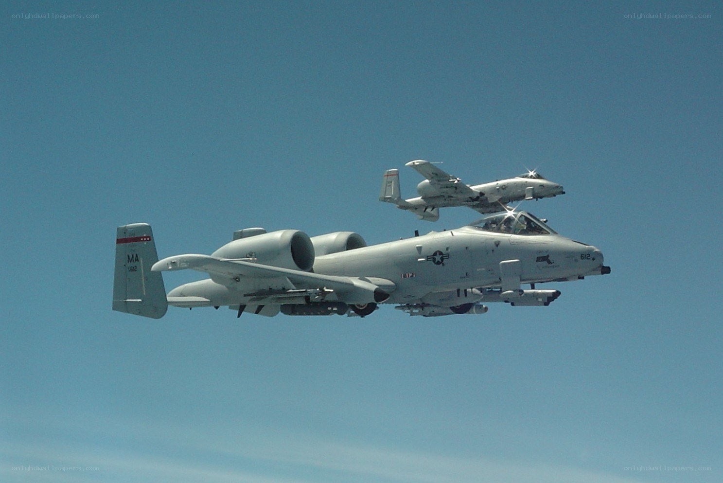 A-10 Thunderbolt II aircraft in flight