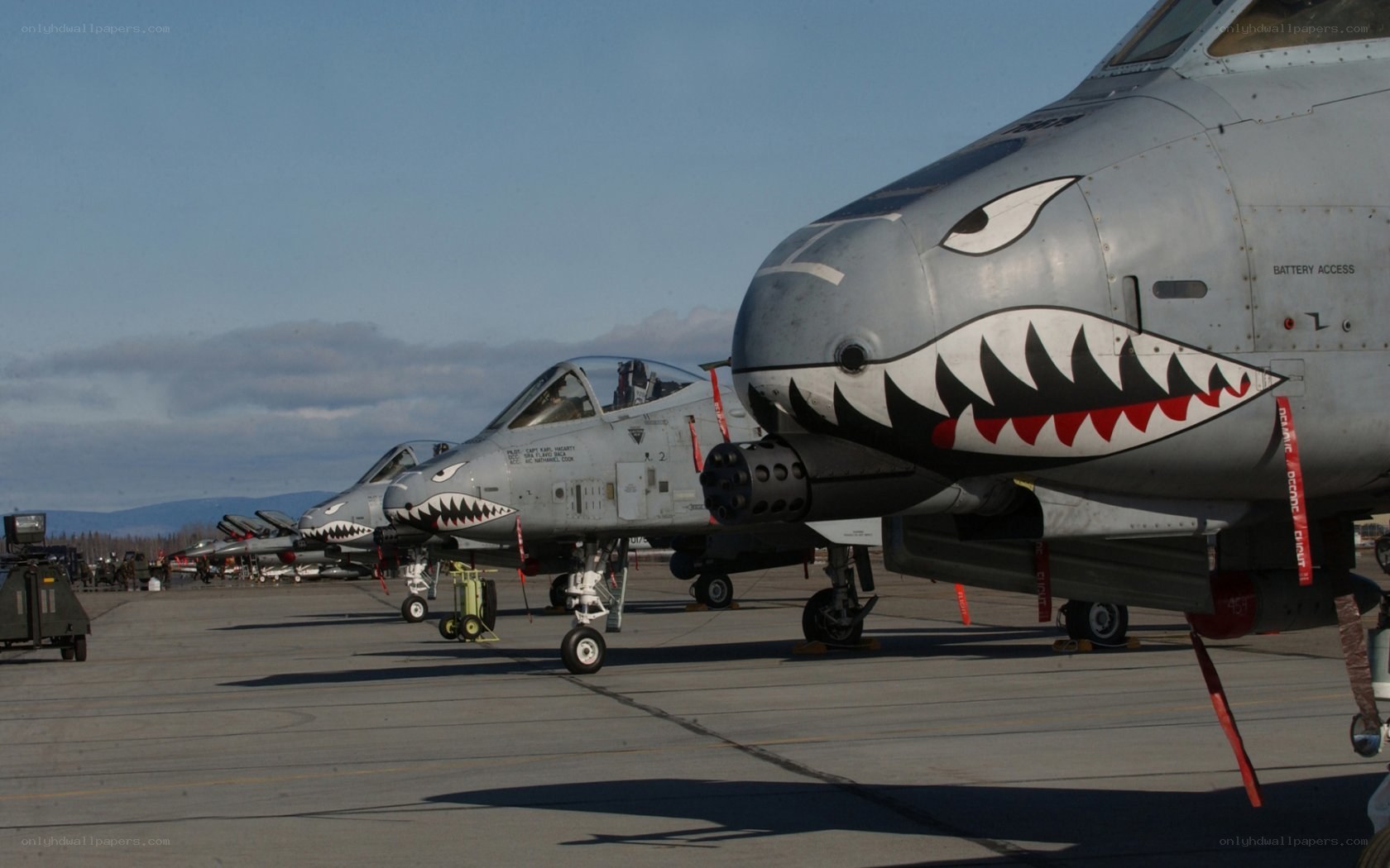 A-10 Thunderbolt II aircraft lineup