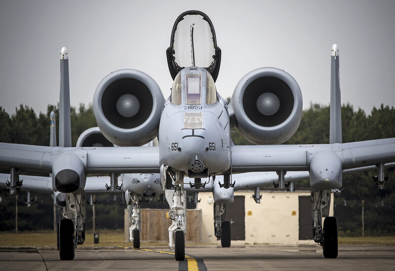 A-10 Thunderbolt II aircraft lineup