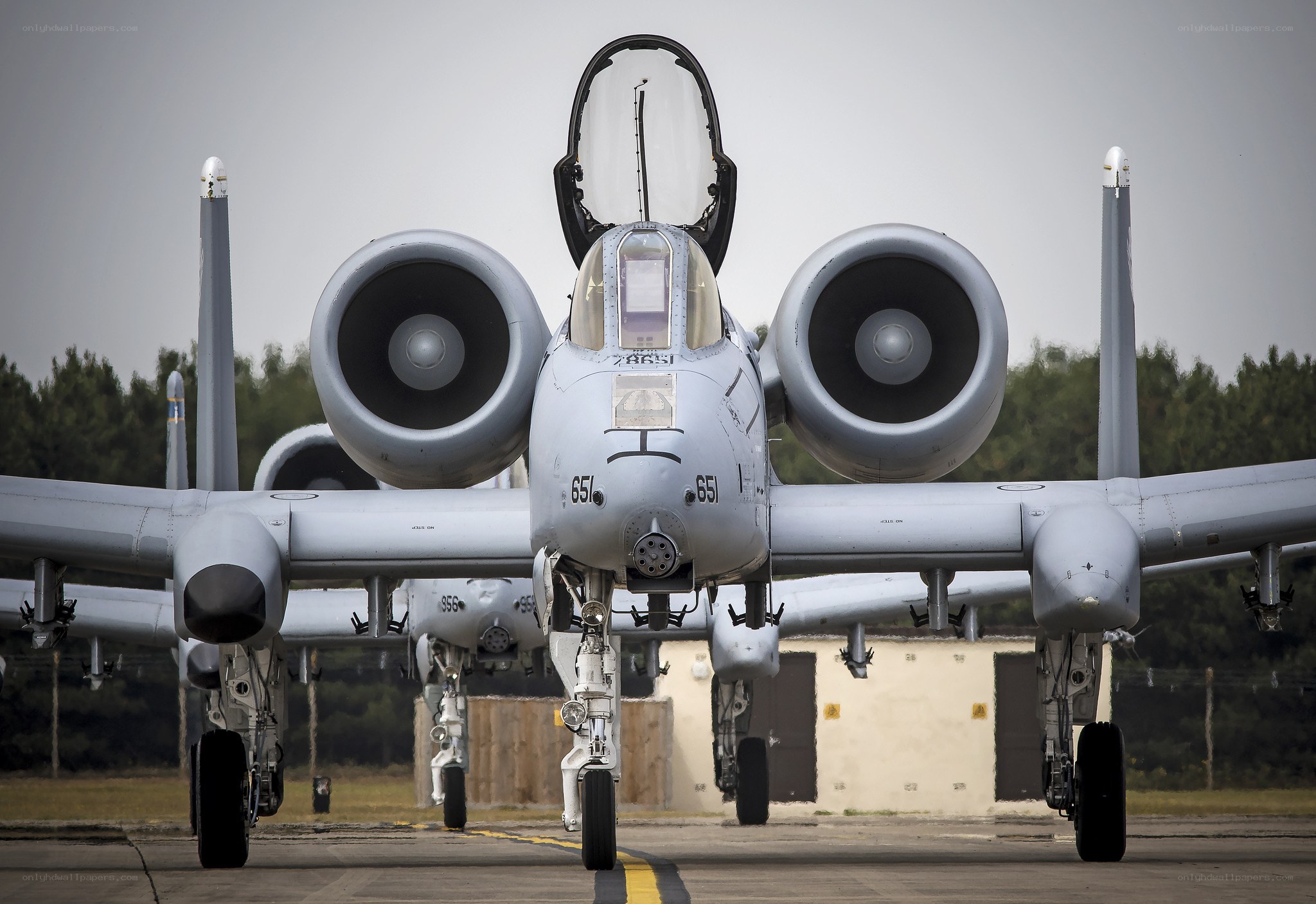 A-10 Thunderbolt II aircraft lineup