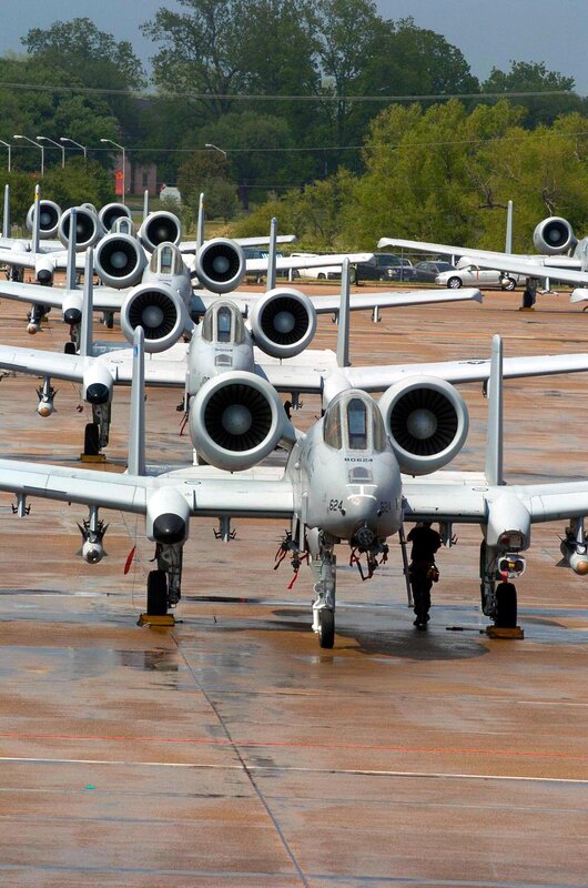 A-10 Thunderbolt II aircraft on tarmac