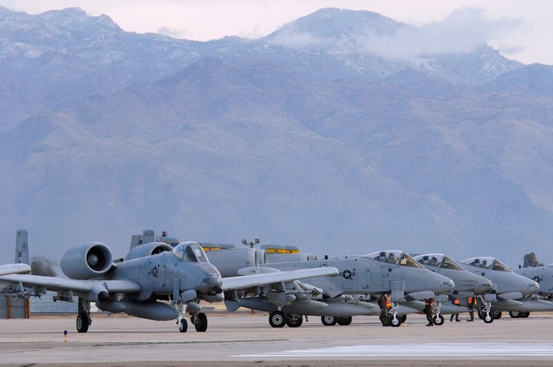 A-10 Thunderbolt II aircraft on tarmac