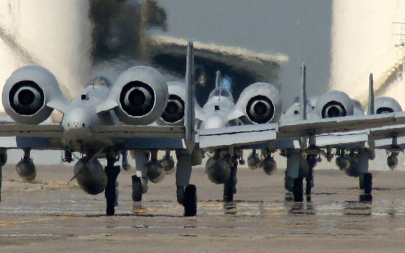 A-10 Thunderbolt II aircraft on tarmac