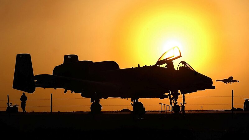 A-10 Thunderbolt II Aircraft — Orange