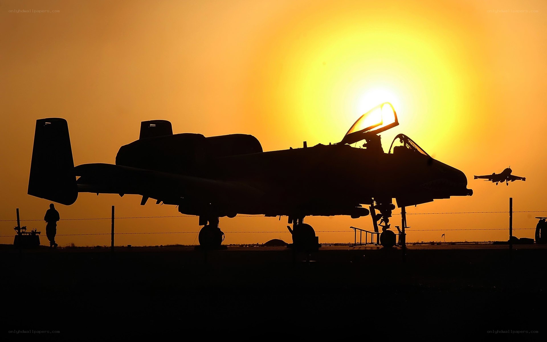 A-10 Thunderbolt II at sunset