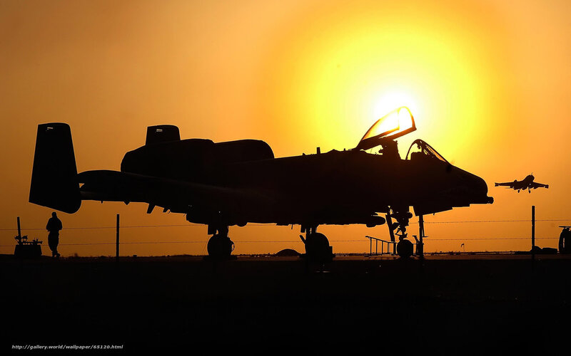 A-10 Thunderbolt II at sunset