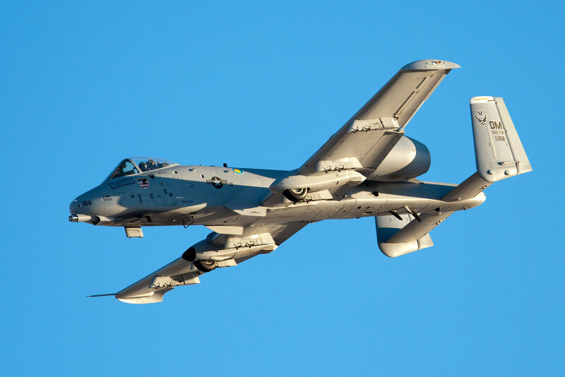 A-10 Thunderbolt II — Blue, Clear, Afternoon, Photograph