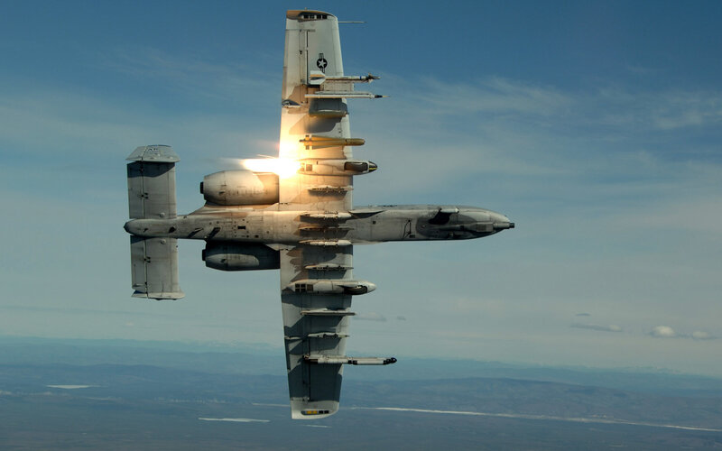 A-10 Thunderbolt II — Gray, Dramatic, Afternoon, Photograph, Aircraft, Missiles, Sky