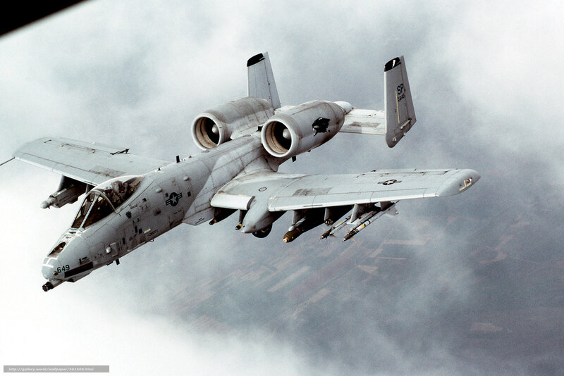 A-10 Thunderbolt II — Gray, Dramatic, Photograph, Aircraft, Clouds, Missiles