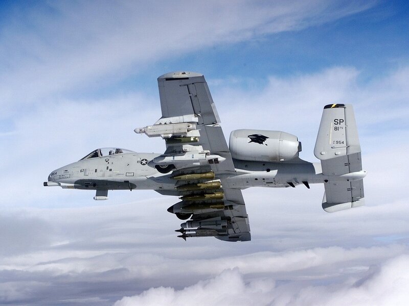 A-10 Thunderbolt II — Gray, Dramatic, Photograph, Aircraft, Clouds, Weapons