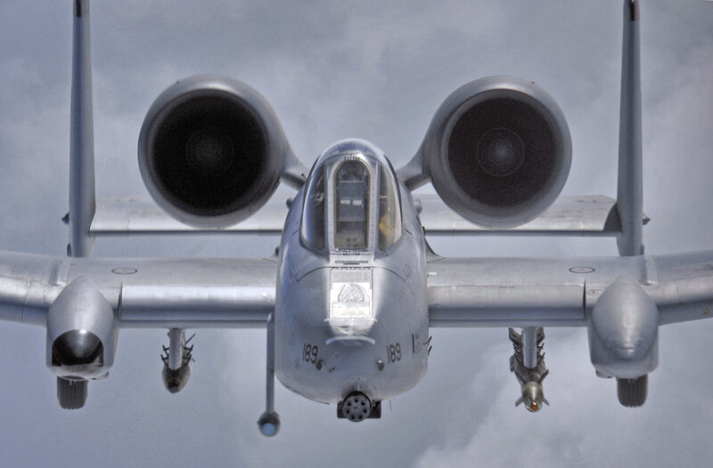 A-10 Thunderbolt II — Gray, Dramatic, Photograph, Aircraft, Engines, Clouds, White