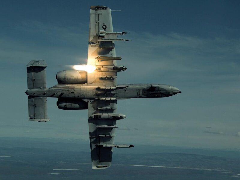 A-10 Thunderbolt II — Gray, Dramatic, Photograph, Aircraft, Missiles, Sky