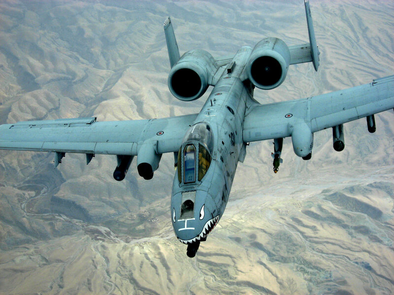 A-10 Thunderbolt II — Gray, Dramatic, Photograph, Aircraft, Mountains, Weapons