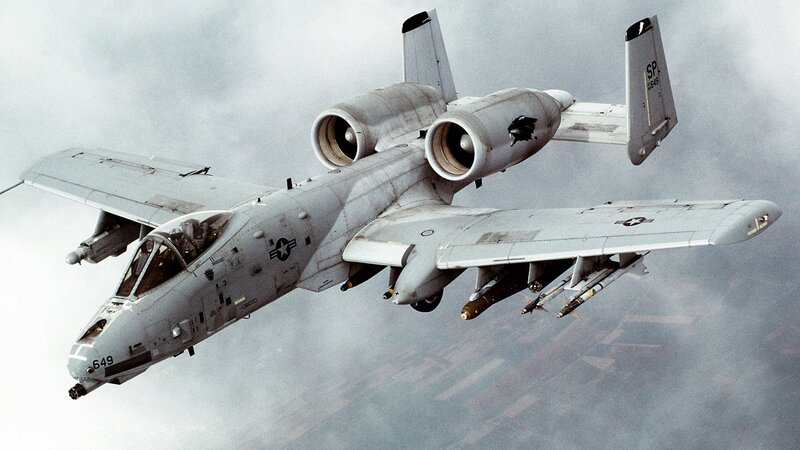A-10 Thunderbolt II — Gray, Dramatic, Photograph, Aircraft, Weapons