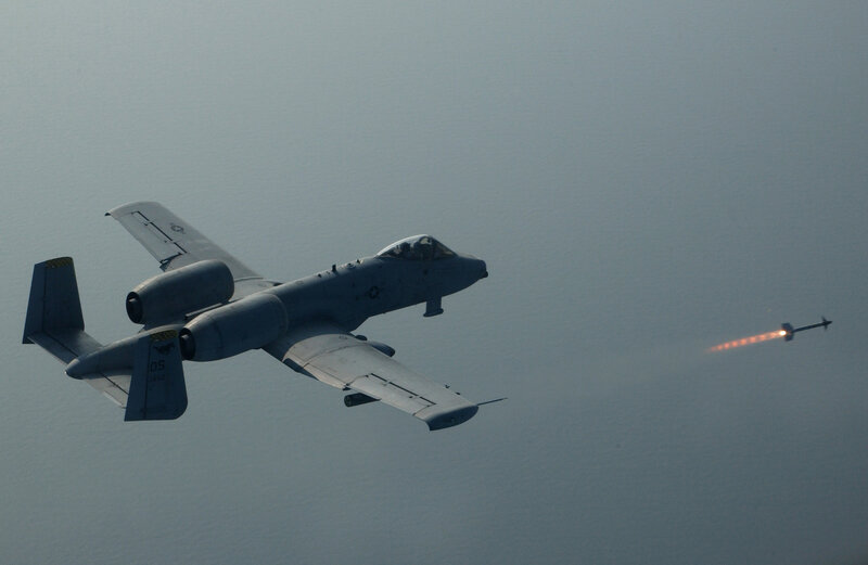 A-10 Thunderbolt II — Gray, Dramatic, Photograph, Missile