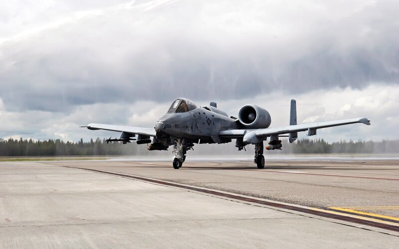 A-10 Thunderbolt II — Gray, Dramatic, Photograph, Runway, Clouds