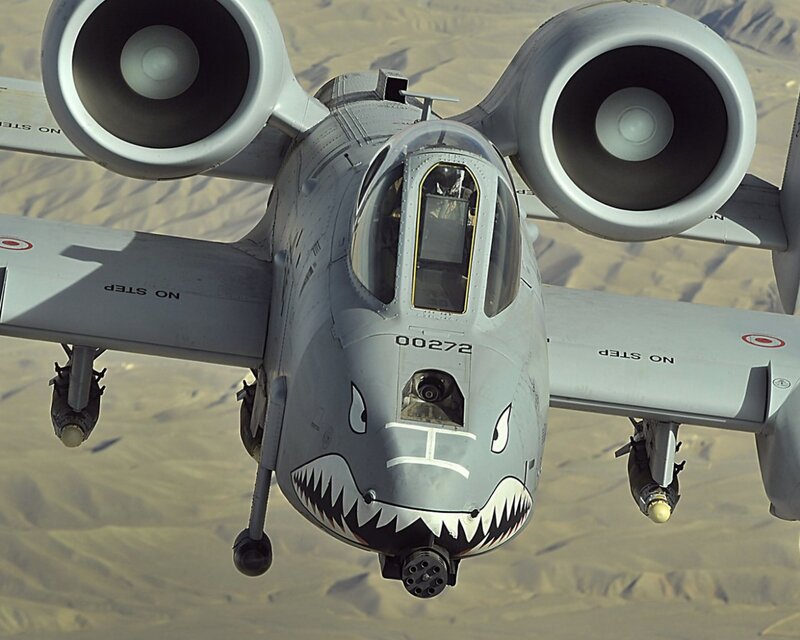 A-10 Thunderbolt II — Gray, Dramatic, Photograph, Shark Mouth