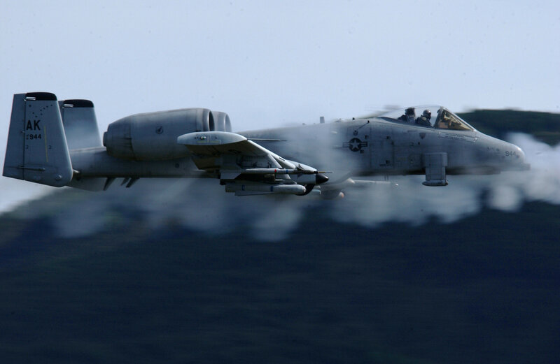 A-10 Thunderbolt II — Gray, Dynamic, Photograph, Smoke
