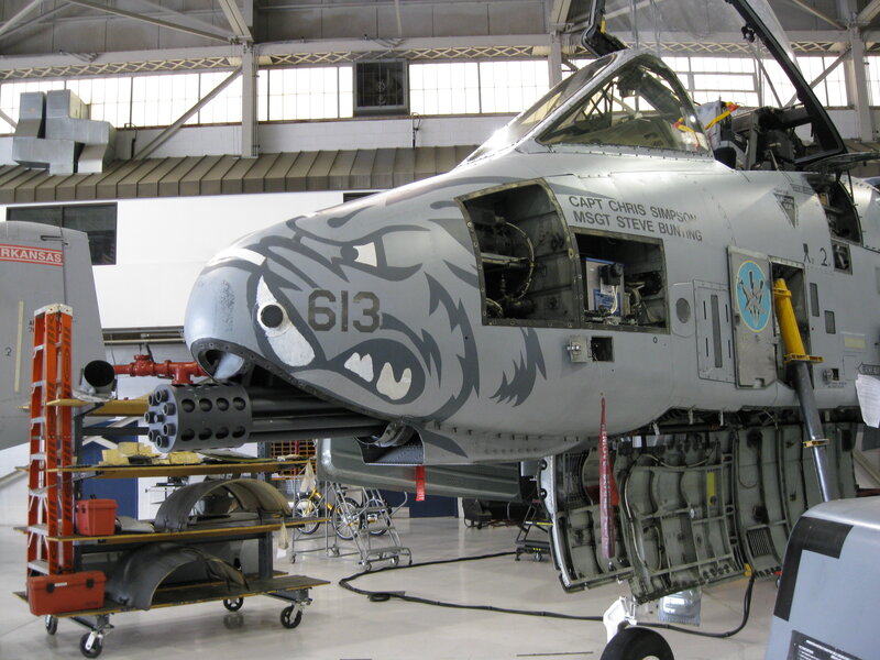 A-10 Thunderbolt II in hangar