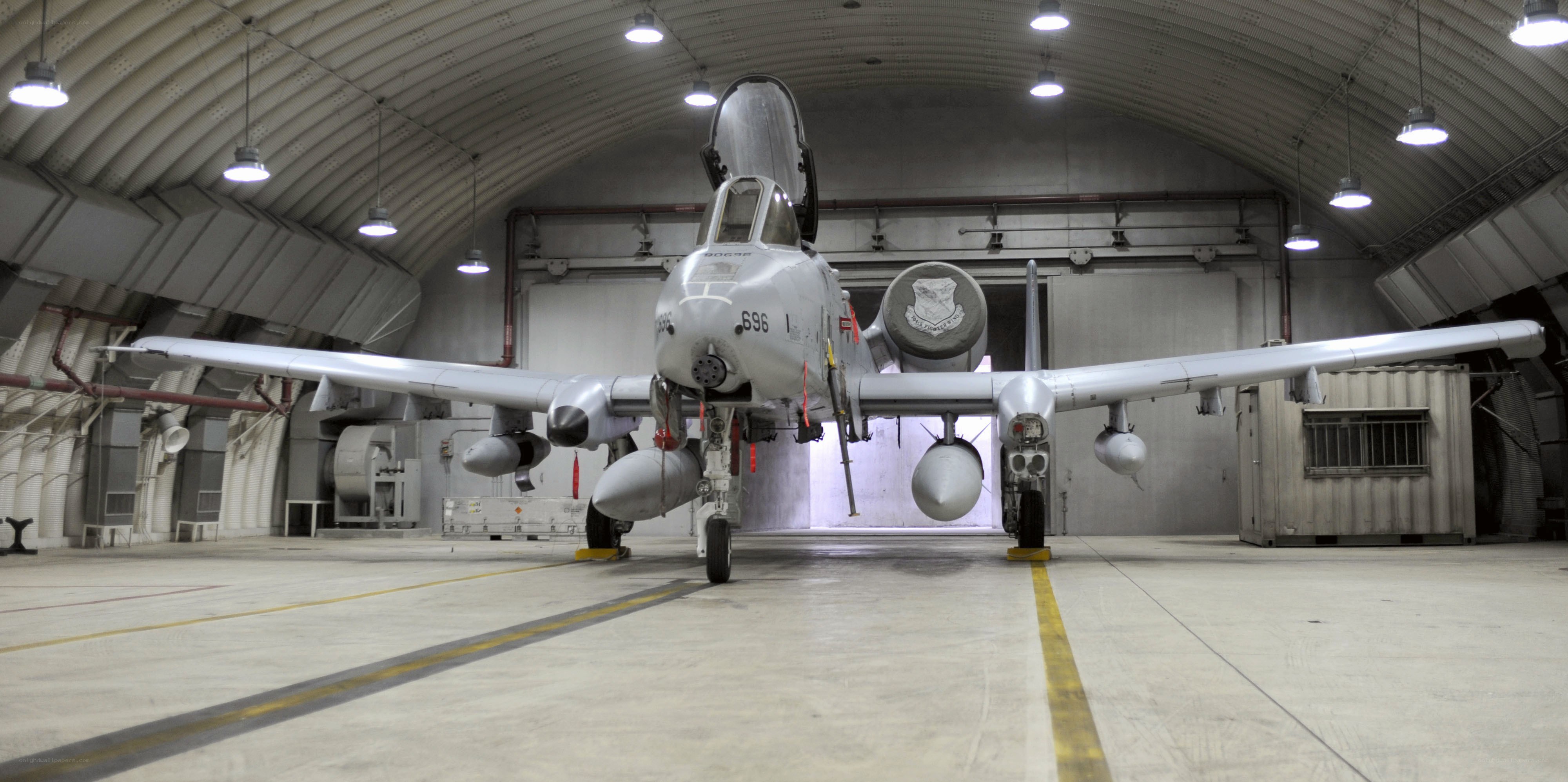 A-10 Thunderbolt II in hangar