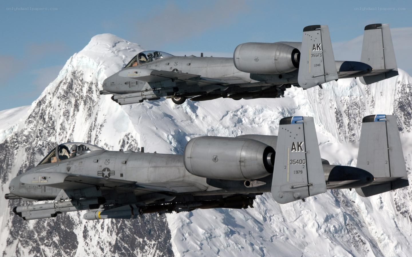 A-10 Thunderbolt II jets in flight