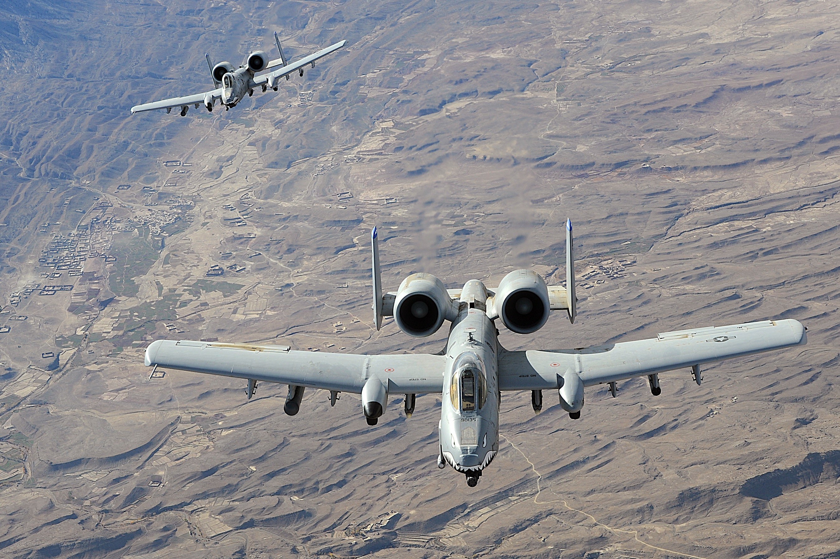 A-10 Thunderbolt II jets in flight