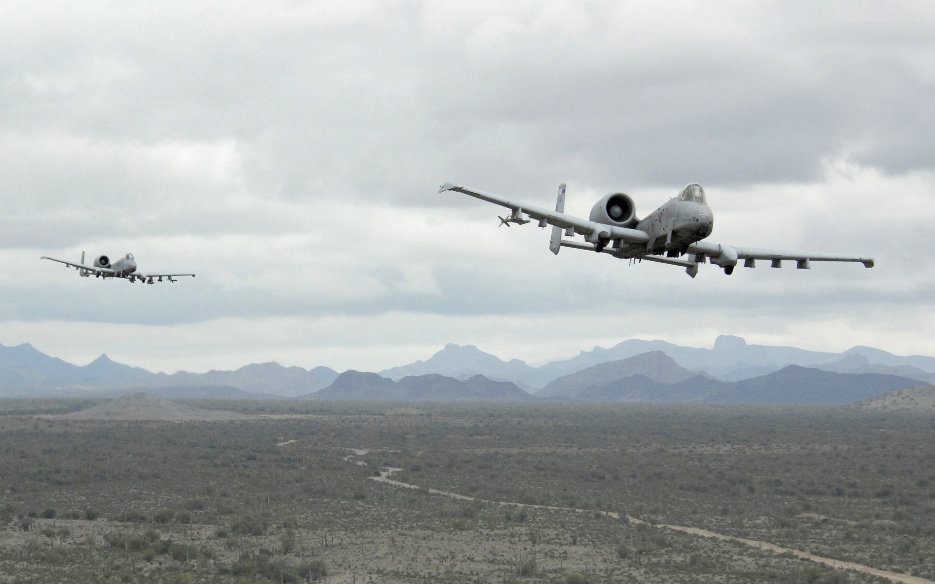 A-10 Thunderbolt II jets in flight