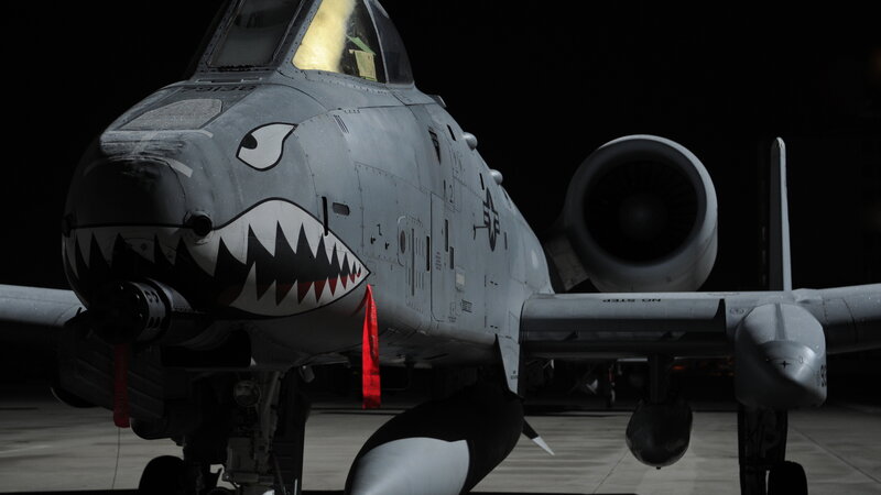 A-10 Thunderbolt II with shark mouth