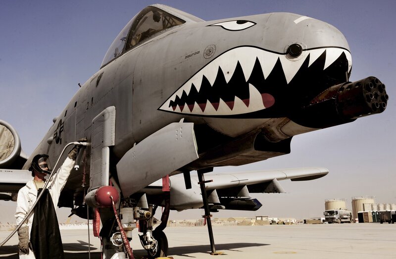 A-10 Thunderbolt II with shark mouth