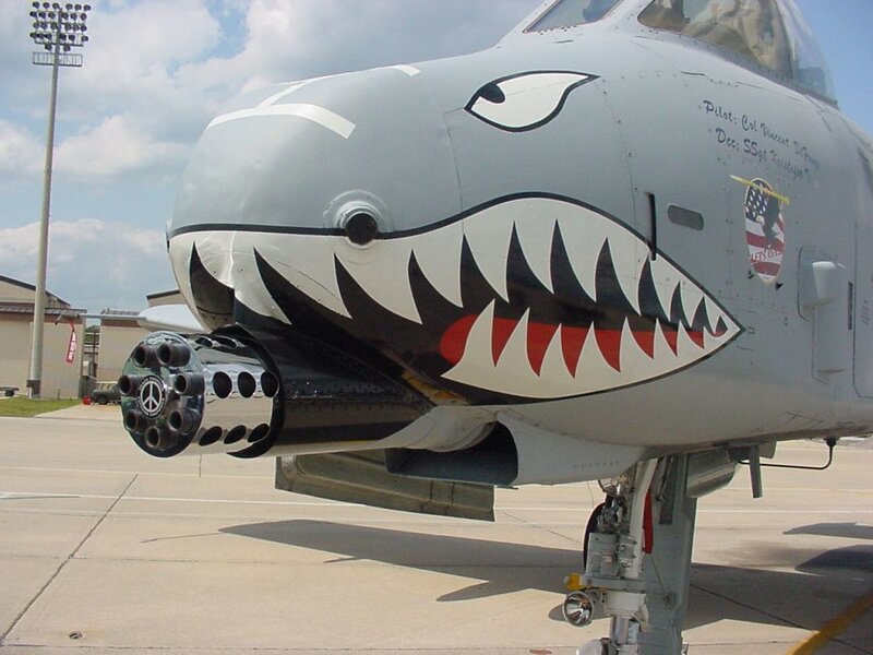A-10 Thunderbolt with shark mouth