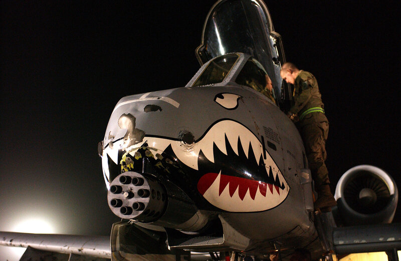 A-10 Thunderbolt with shark mouth