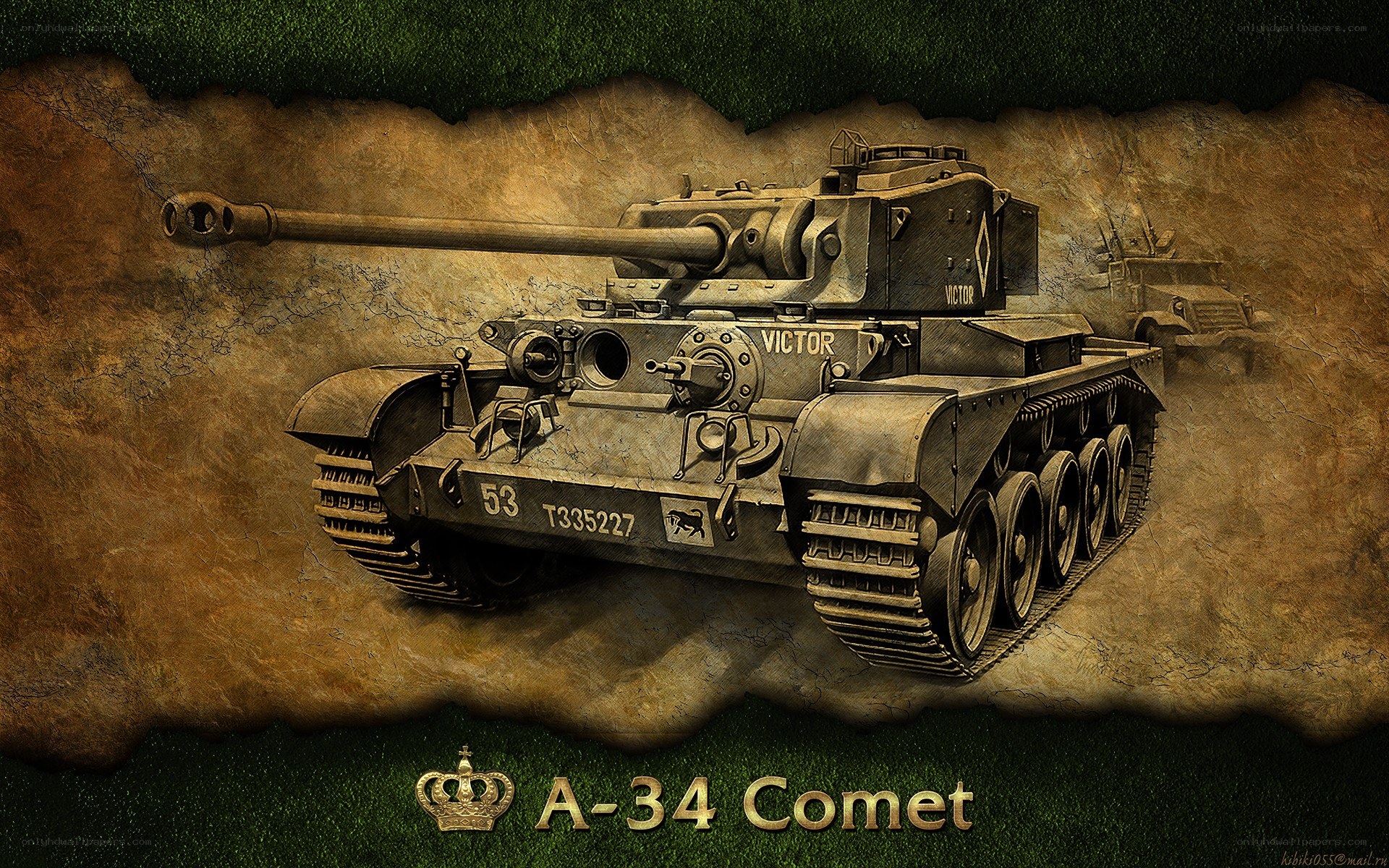 A-34 Comet tank illustration
